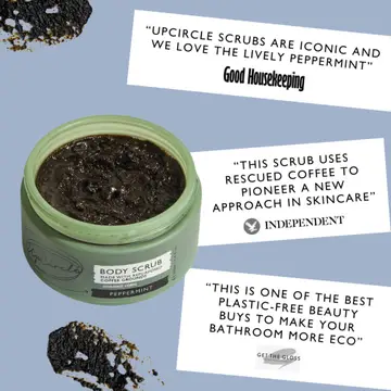 Body Scrub with Coffee + Shea Butter + Peppermint Vegan Eco