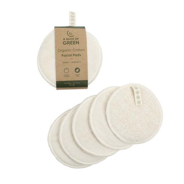 Facial Pads – Velvet – Pack of 5 - Organic Cotton
