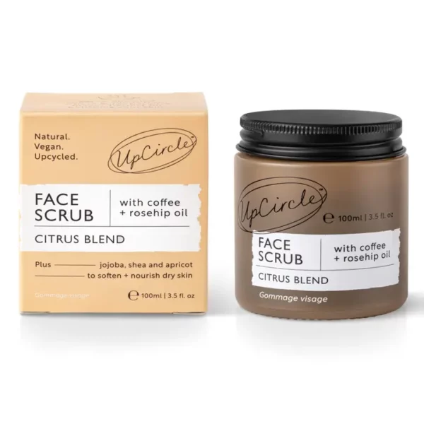 Upcircle - Face Scrub Coffee + Rosehip [Citrus] Vegan, Eco Exfoliator