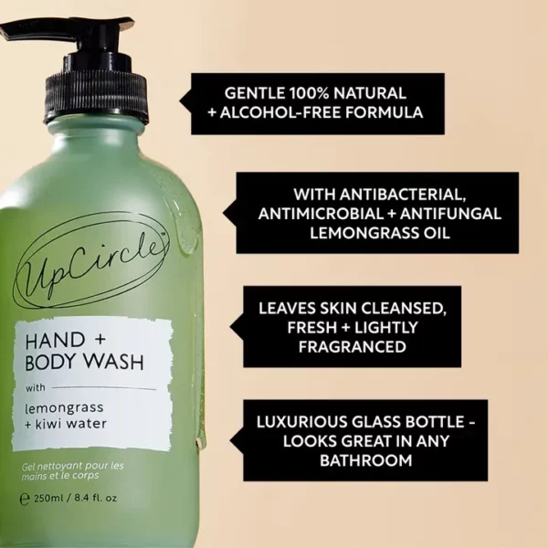 Upcircle - Hand + Body Wash with Kiwi Natural Vegan Soap