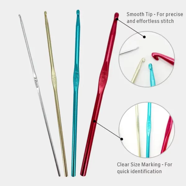Darnn Crochet Hooks Set, Lightweight Crochet Needles Set