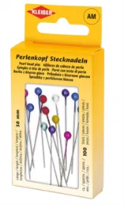 Pearl Headed Pin 38mm x 0.58mm (100pcs) IN TIN 8 x 5cm