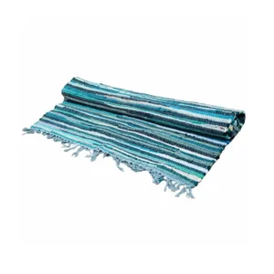 Rag Rug - 50x90cm - Aqua Blues