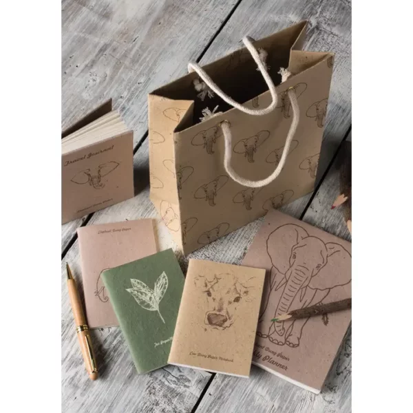 Recycled Dung & Tea Paper Notebooks