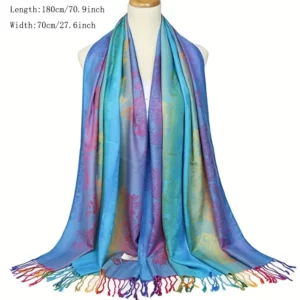 Bohemian Printed Scarf with Tassels