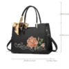 Elegant Handbag with Floral Designs - Various Colours