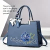 Elegant Handbag with Floral Designs - Various Colours