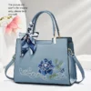 Elegant Handbag with Floral Designs - Various Colours