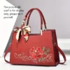 Elegant Handbag with Floral Designs - Various Colours