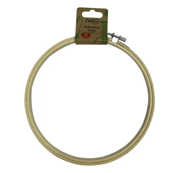 Darnn 8" Embroidery Hoop Bamboo, Bamboo Hoop For Craft