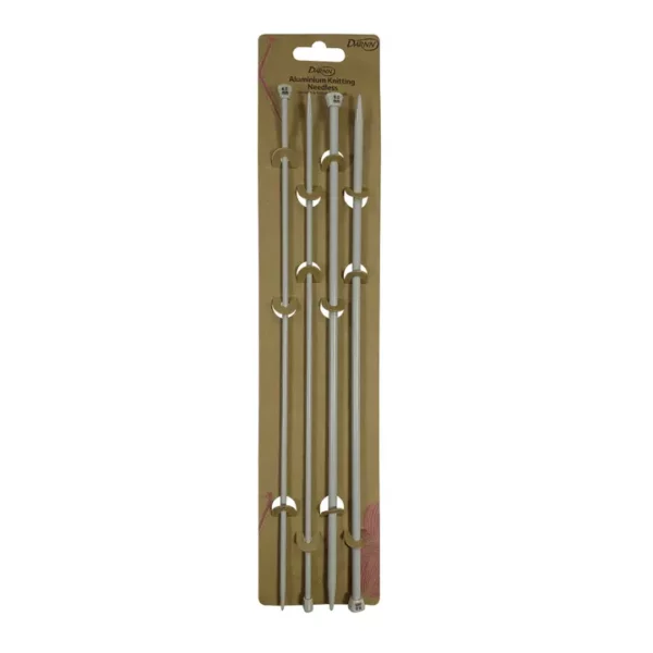 Darnn Aluminium Knitting Needles, Straight Knitting Needles