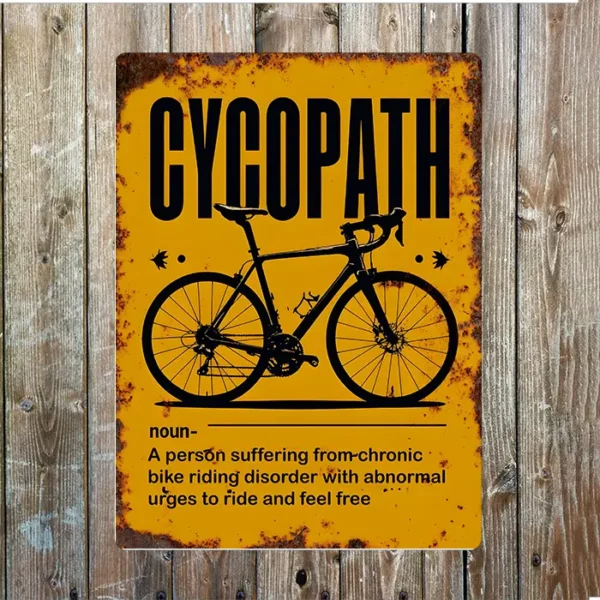 Metal Sign "Cycopath" 6x8 inch