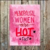 Metal Sign "Menopausal women are hot fact" 8x10 inch