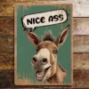 Metal Sign "Nice Ass" 8x10 inch