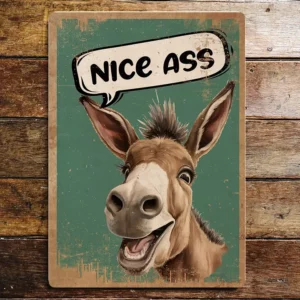 Metal Sign "Nice Ass" 8x10 inch