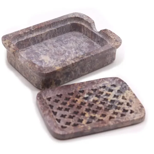 Soapstone Soap Dish and Drainer - Square or Round