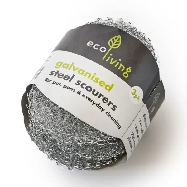 Galvanised Steel Scourers - 3 Pack