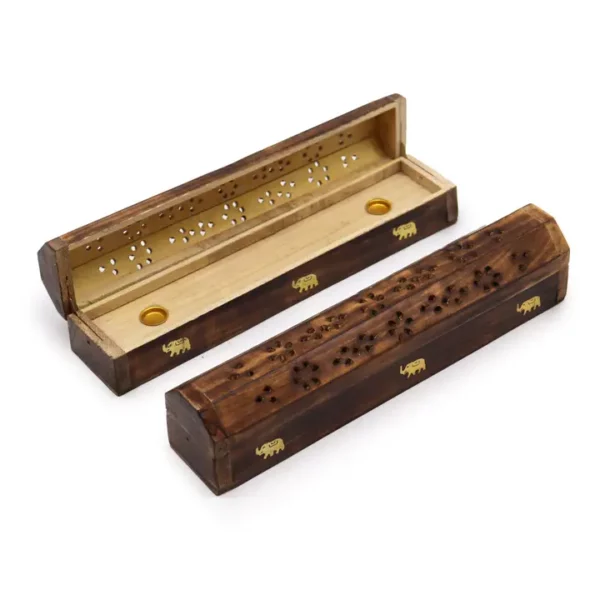 Incense Holder Smoke Boxes Natural Mango Wood