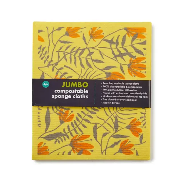 Jumbo Compostable Sponge Cleaning Cloths